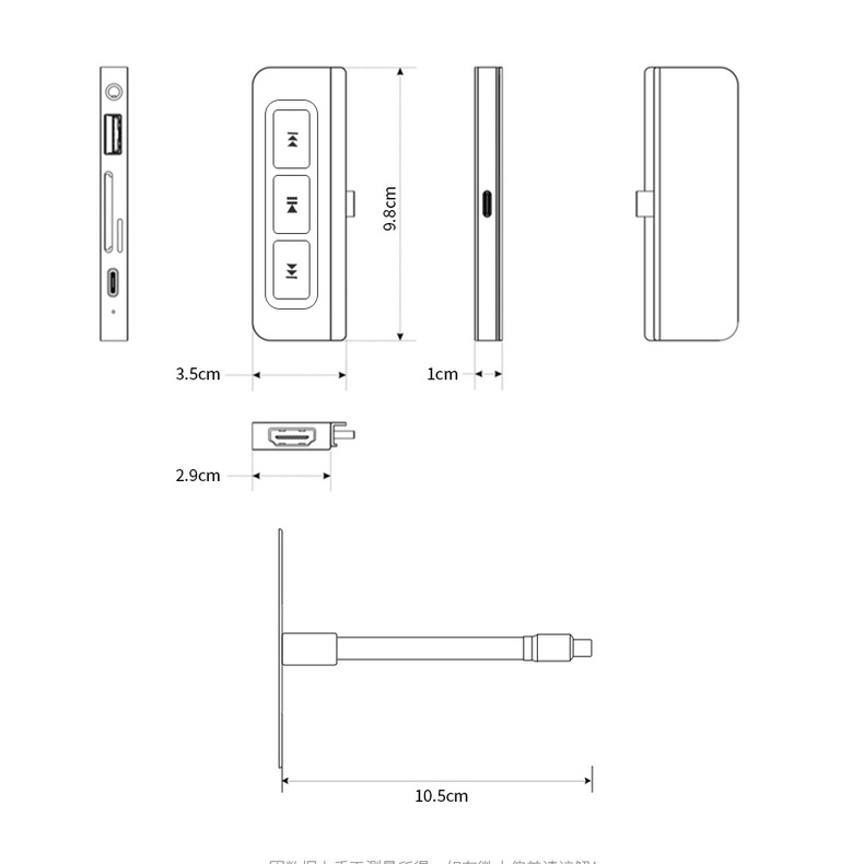 Cổng Chuyển HyperDrive 6-IN-1 USB-C HUB Media HDMI 4K/60HZ For iPad - HD449