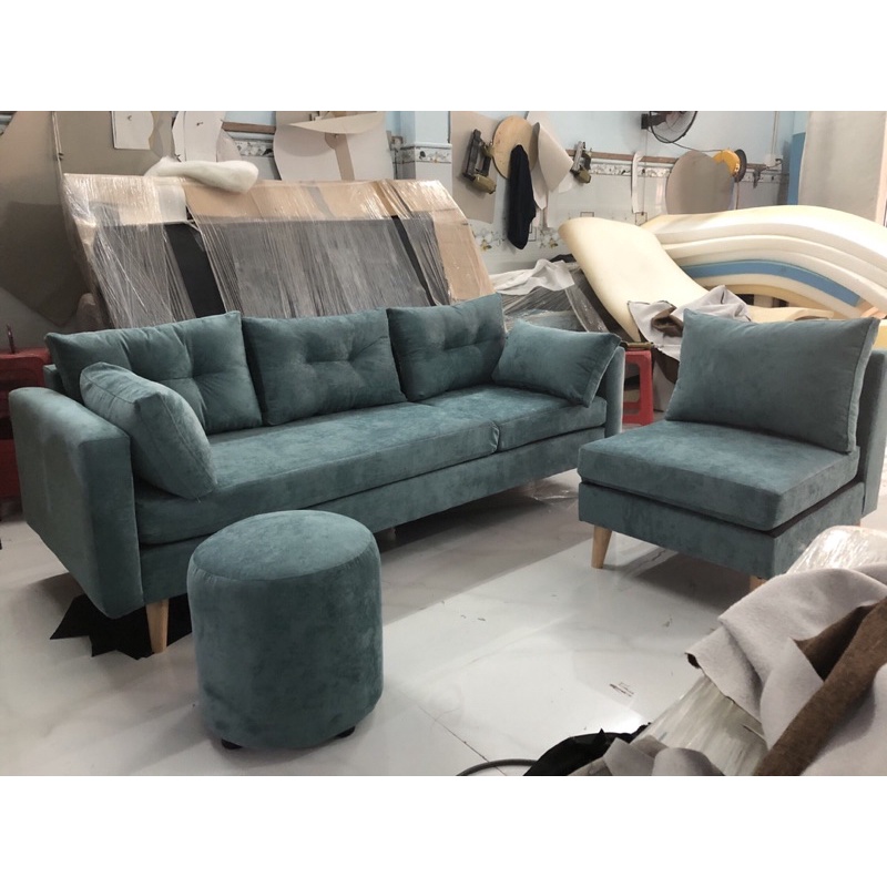 sofa góc L kiểu làm theo yêu cầu cho các căn hộ chung cư