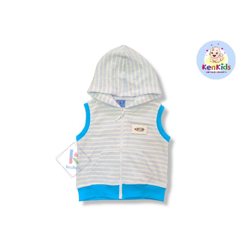 Áo khoác ghi lê có nón bé trai - BabyWear