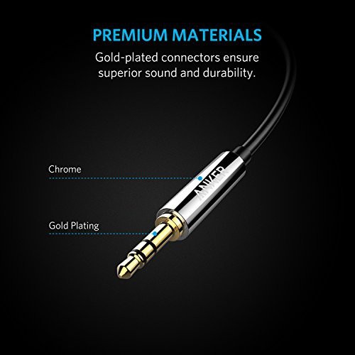 [Mã ELHACE giảm 4% đơn 300K] Cáp âm thanh 3.5mm Anker SoundLine 2.4m [PHÂN PHỐI CHÍNH HÃNG, BẢO HÀNH 18 THÁNG]