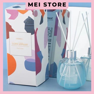 Tinh Dầu Khuếch Tán Thơm Phòng Chai Thủy Tinh Dạng Bầu Scent Diffuser 200ml