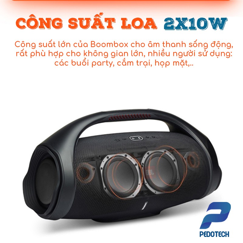 Loa bluetooth Boombox Pedotech Công suất 30W Nghe nhạc 5-6h BASS CĂNG,loa blutooth ÂM THANH SỐNG ĐỘNG cho Vinahouse, EDM