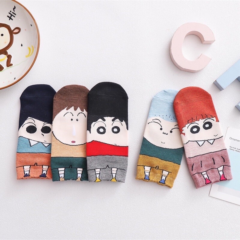 Tất vớ Cổ Ngắn Shin Cậu Bé Bút Chì Đáng Yêu