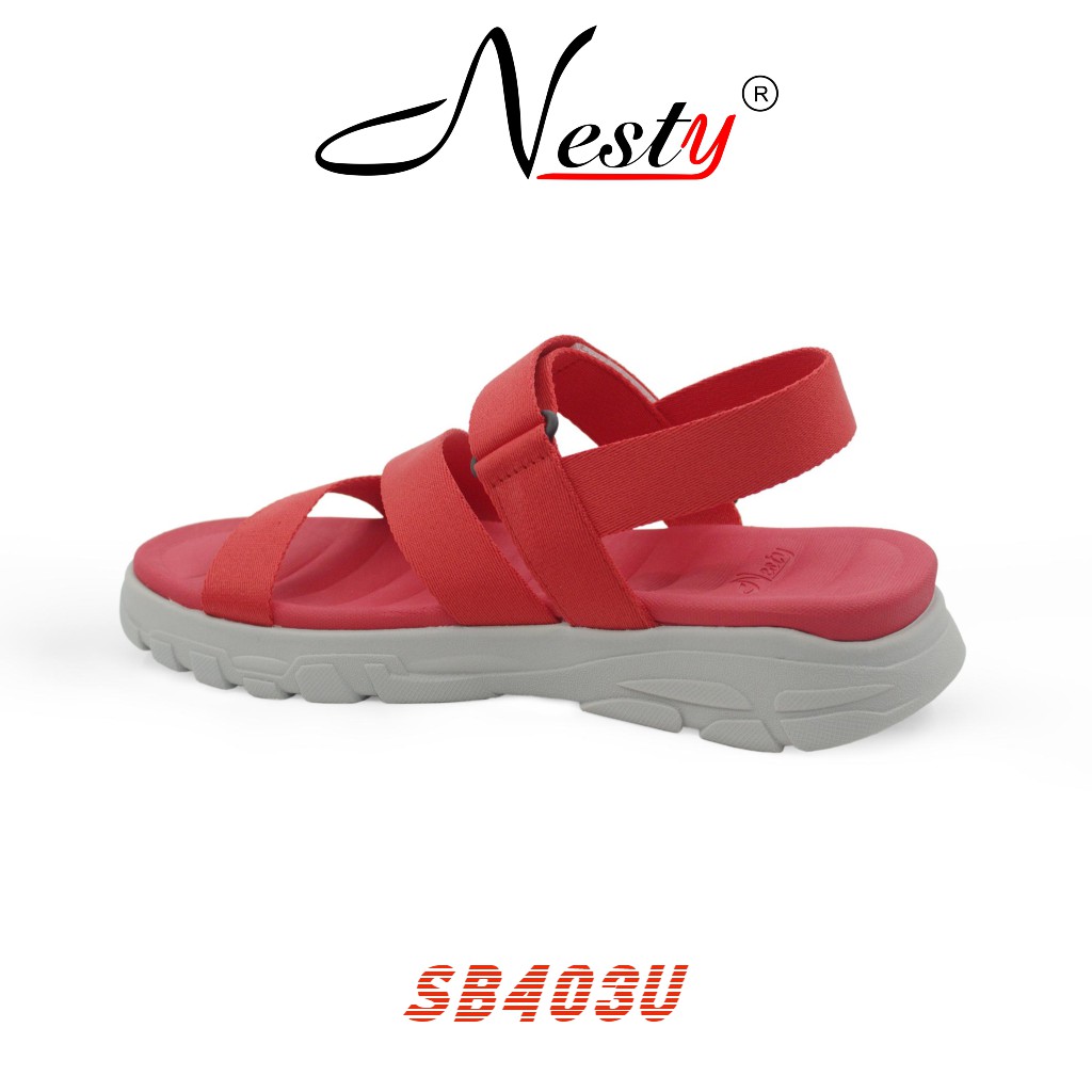 Màu Đỏ Nam Nữ Mới Nhất - Giày Sandal NESTY SB403U - Giày dép quai hậu ngang học sinh đi học xinh đẹp Xume Đà Nẵng
