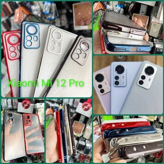Ốp lưng Xiaomi Mi 12 Pro dẻo xi viền màu lưng nhám mờ thời trang sang chảnh bảo vệ camera