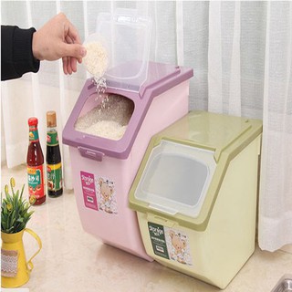 Thùng Gạo 15kg có bánh xe