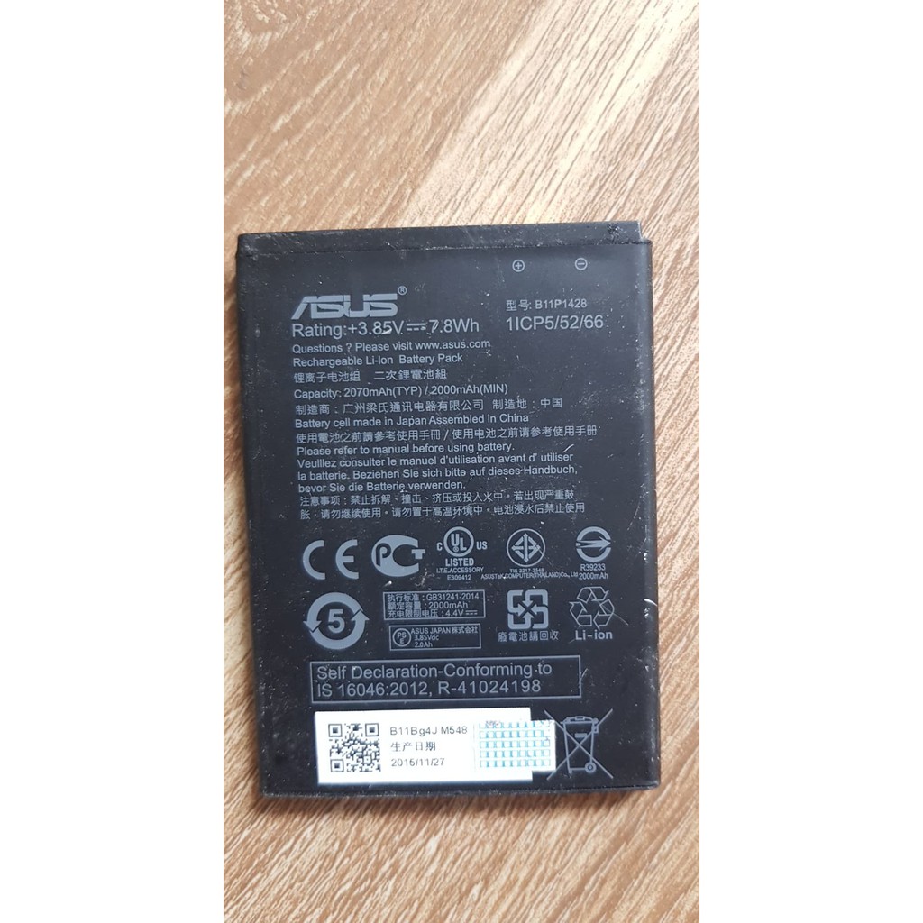 Pin Điện Thoại Asus Zenfone Go 4.5 inch B11P1428 Zin tháo máy cũ