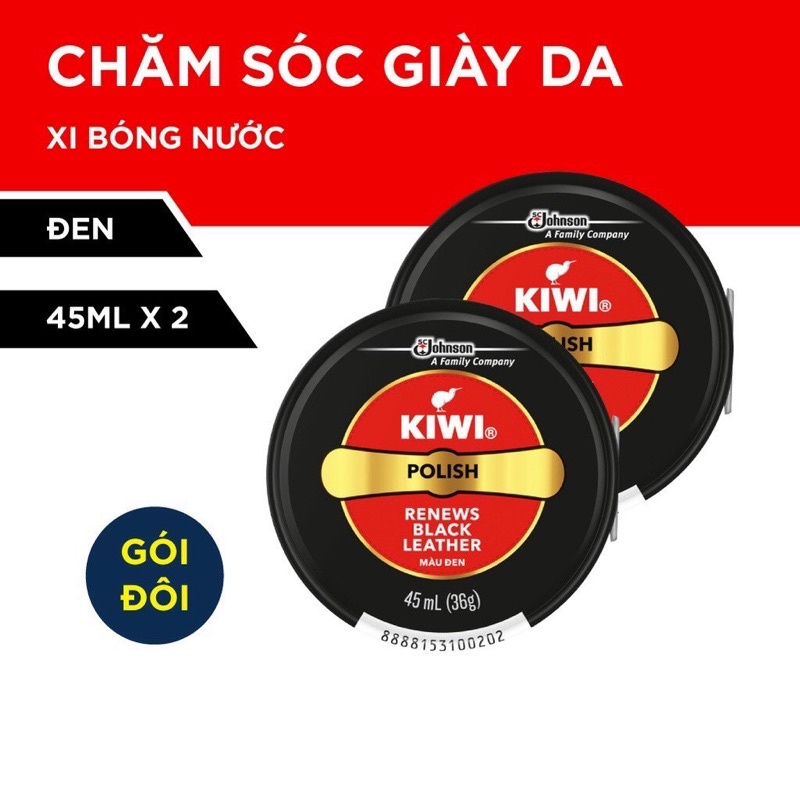 Xi đánh giày Kiwi 36g đen nâu hàng nhập khẩu thái lan chính hãng