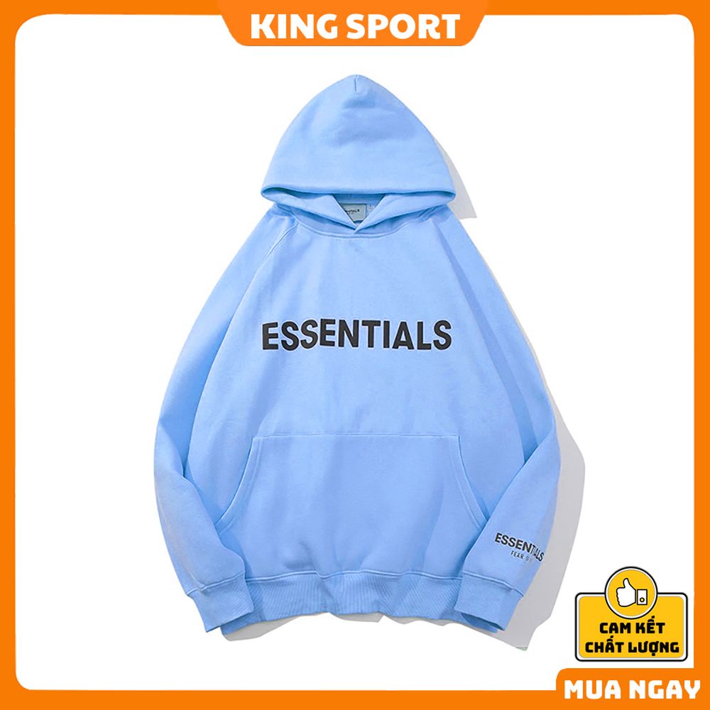 Áo hoodie essentials nam nữ form rộng lót nỉ khoác ngoài dày dặn ấm áp KING SPORT Áo khoác hoodie phong cách hàn quốc