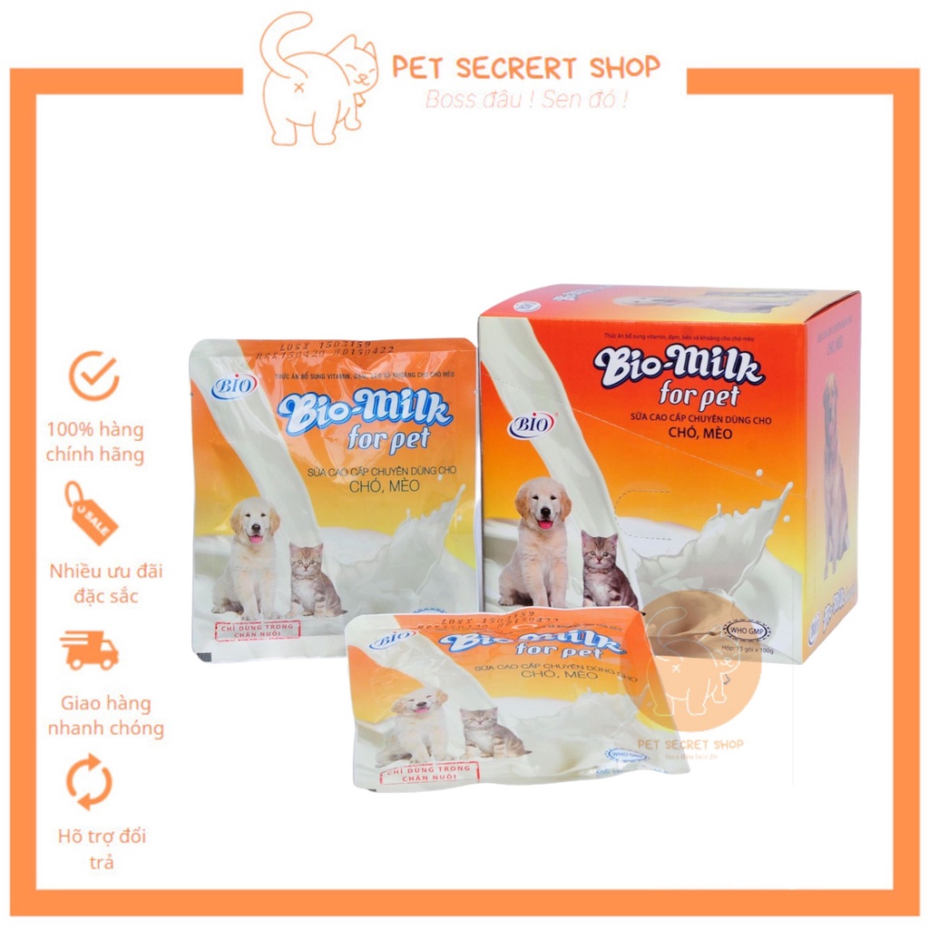 Sữa Bio Cho Chó Mèo 100gr