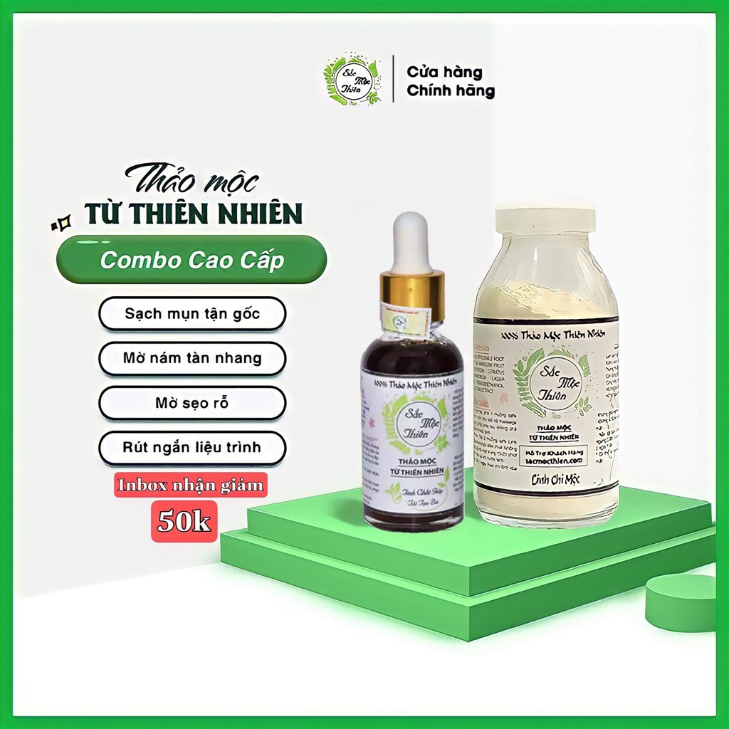 Sắc Mộc Thiên Combo Tái Tạo Da - Cải Thiện Mụn, Thâm Nám, Tàn Nhang, Sẹo Rỗ