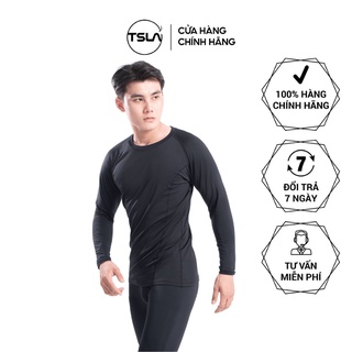 Áo thể thao nam combat tay dài TSLA ôm body chất vải co giãn 4 chiều tập gym chơi thể thao chống tia UV TSB2015