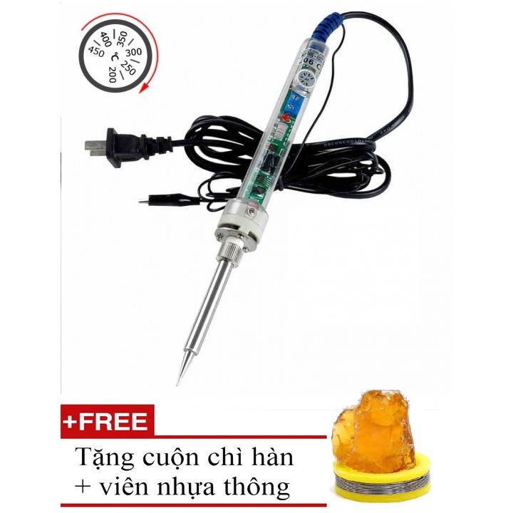 [FREE SHIP => 50K ] Mỏ hàn chì cao cấp điều chỉnh nhiệt độ 60W + Tặng cuộn chì nhựa thông