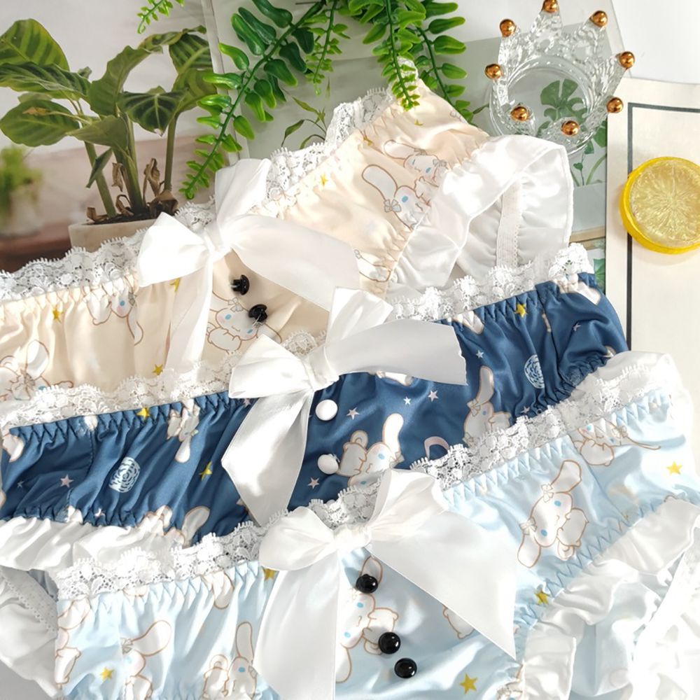 Quần Lót Cotton Không Đường May Viền Ren In Họa Tiết Hoạt Hình Dễ Thương Cho Nữ