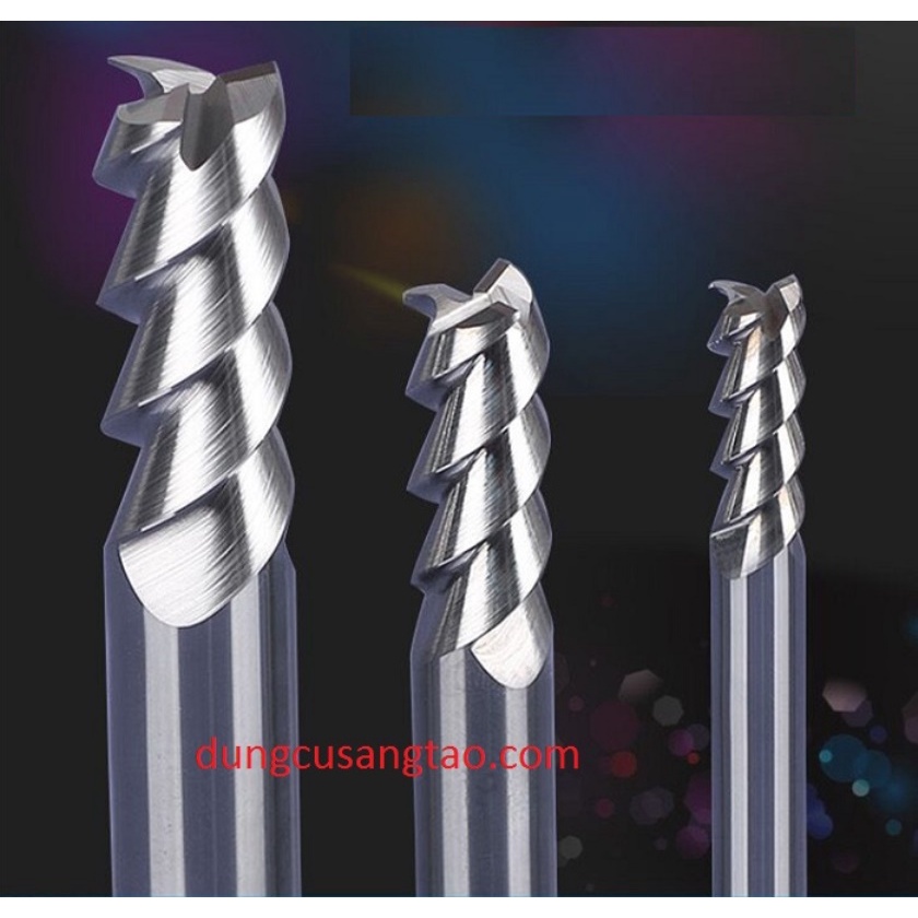 Dao Alu 3 ME xoắn 55 độ phay cắt nhôm đồng 3 me xoắn