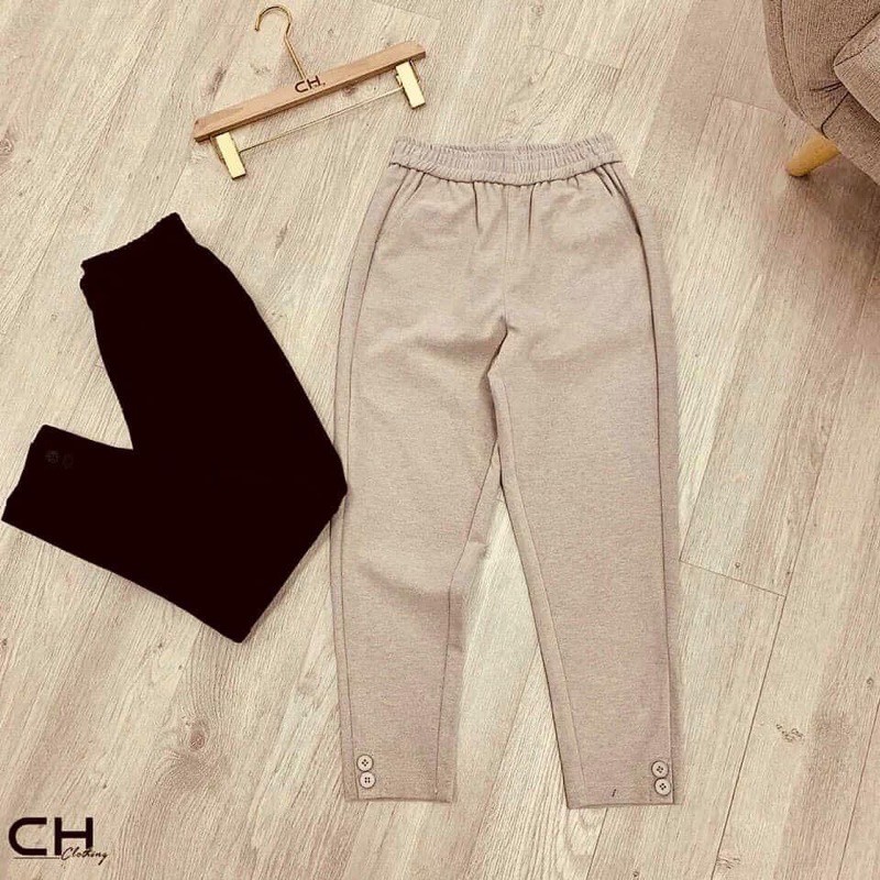 Quần Baggy Nữ Dạ Chéo Form Dáng Đẹp Ống Rộng
