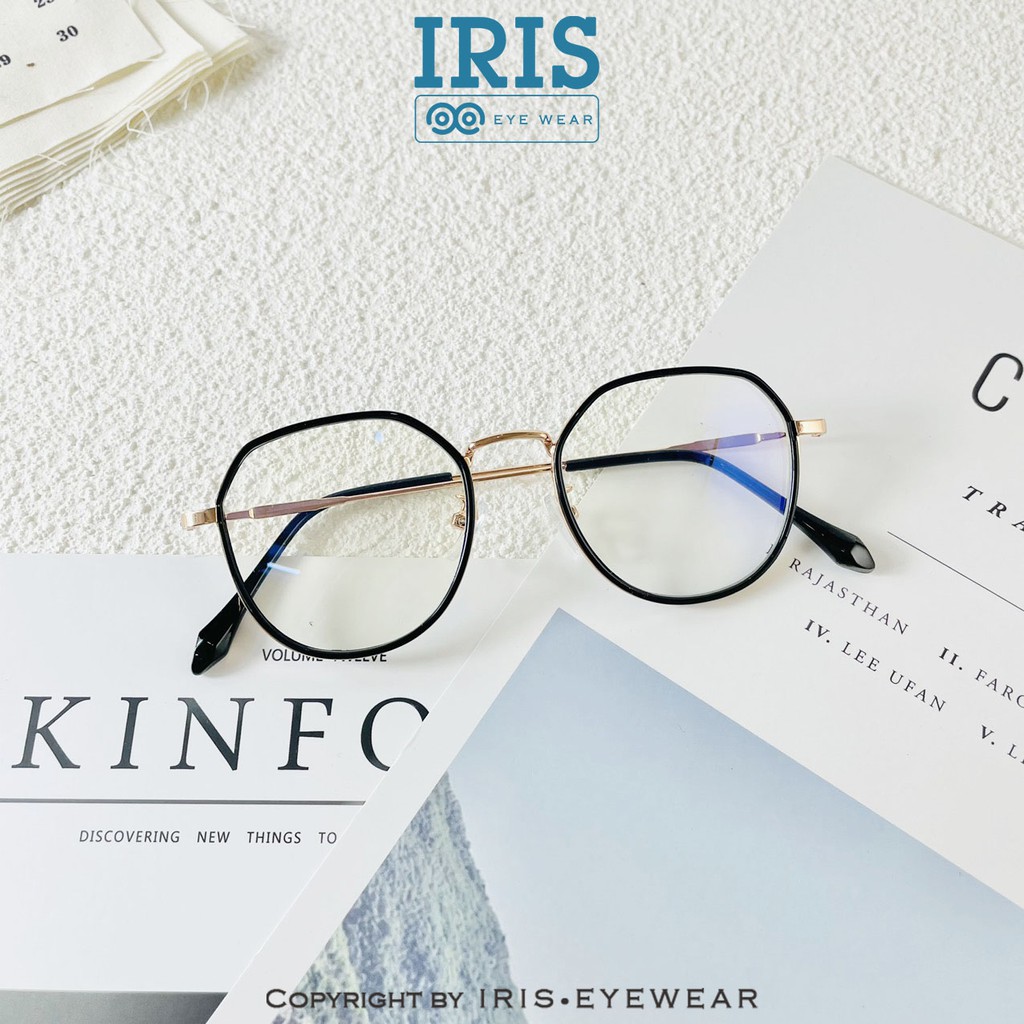 Gọng kính kim loại mảnh kết hơp nhựa viền Hàn Quốc mới về 3332 Iris eyewear 2021