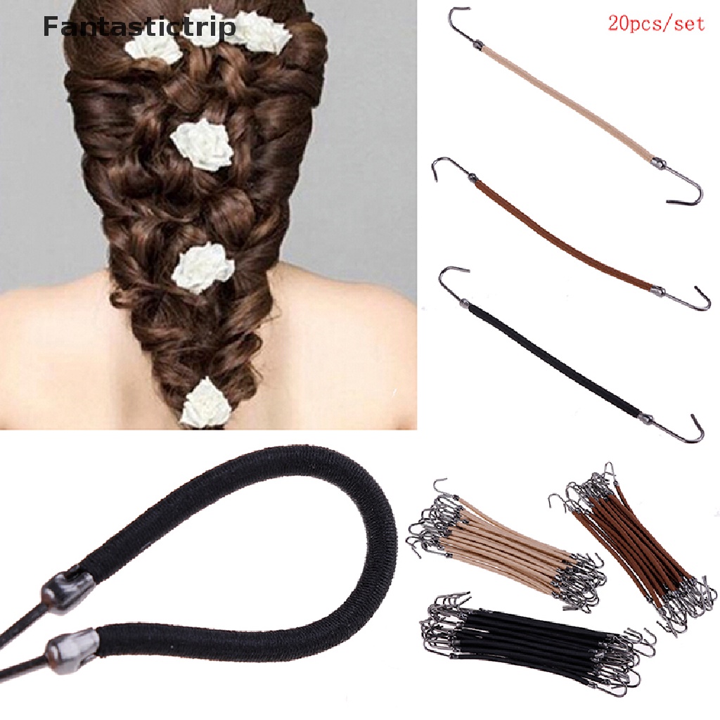 Set 20 Kẹp Tóc Cao Su Tạo Kiểu Tóc Đuôi Ngựa Độc Đáo Tiện Dụng