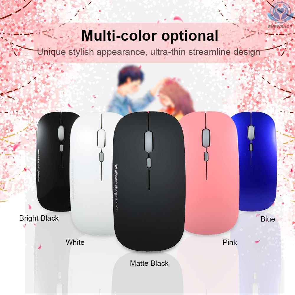 【enew】Wireless Mouse Wireless Silent Mouse USB Charging Mouse 2.4G Ultra Thin for Laptop PC Desktop