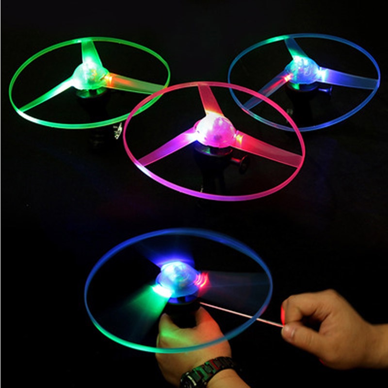 Đồ chơi đĩa bay ufo có đèn phát sáng, chong chóng đồ chơi cho bé