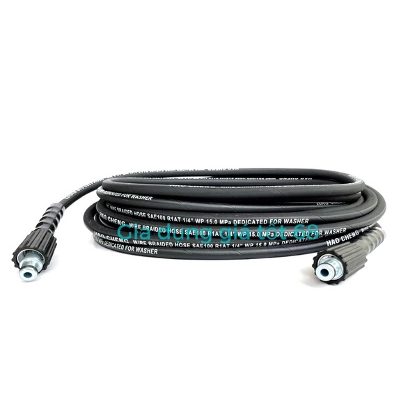Dây rửa xe lõi thép 10 15 20m, Dây rửa xe áp lực cao ren 22mm