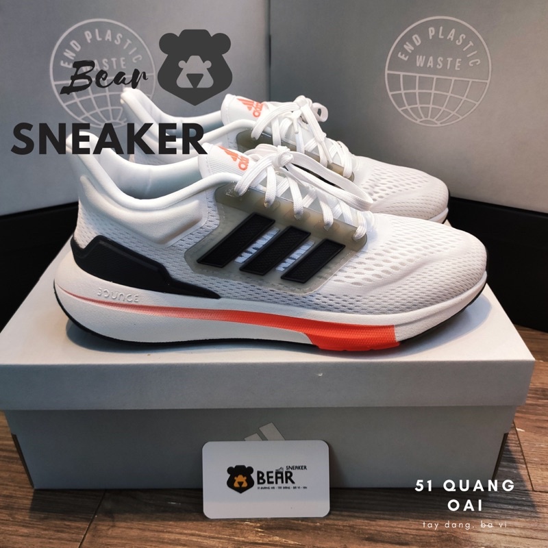 [Bear.sneaker] Giày Running shoes eq2021 trắng cam hàng cao cấp- Best quality [Dòng running shoes siêu mượt]