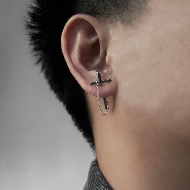 Bông Tai Hình Thánh Giá Cá Tính Dành Cho Nam Và Nữ