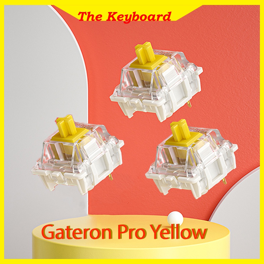 Switch Gateron Yellow Pro Pre-lubed. Công tắc bàn phím cơ Gateron Pro Yellow.Công tắc bàn phím cơ.