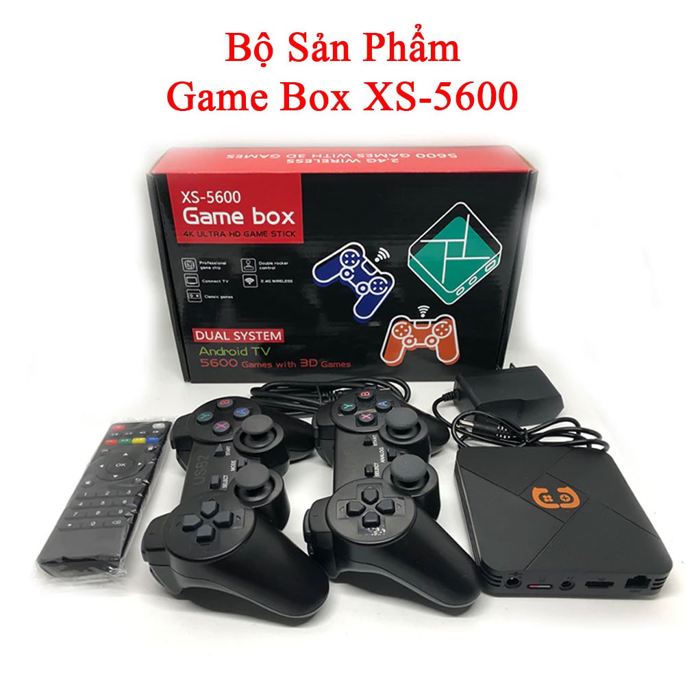 Máy Chơi Game Điện Tử Game Box XS-5600 3D HDMI 4K ⚡️𝐅𝐑𝐄𝐄 𝐒𝐇𝐈𝐏⚡️ Tay Cầm Chơi Game Siêu Chất