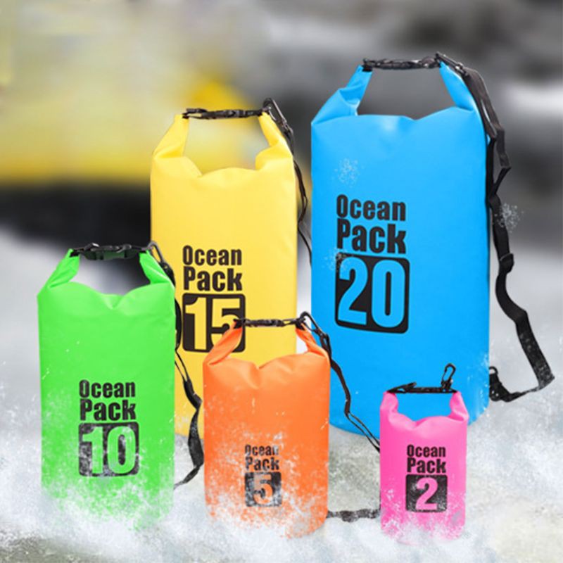 Túi khô chống thấm nước 2L-30L tiện dụng cho cắm trại/chèo thuyền