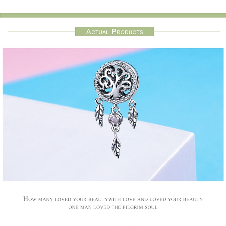 Hạt charm Bamoer thiết kế hình Dreamcatcher sắc xảo tinh tế