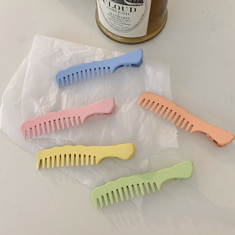 kẹp tóc hình lược màu sắc dễ thương