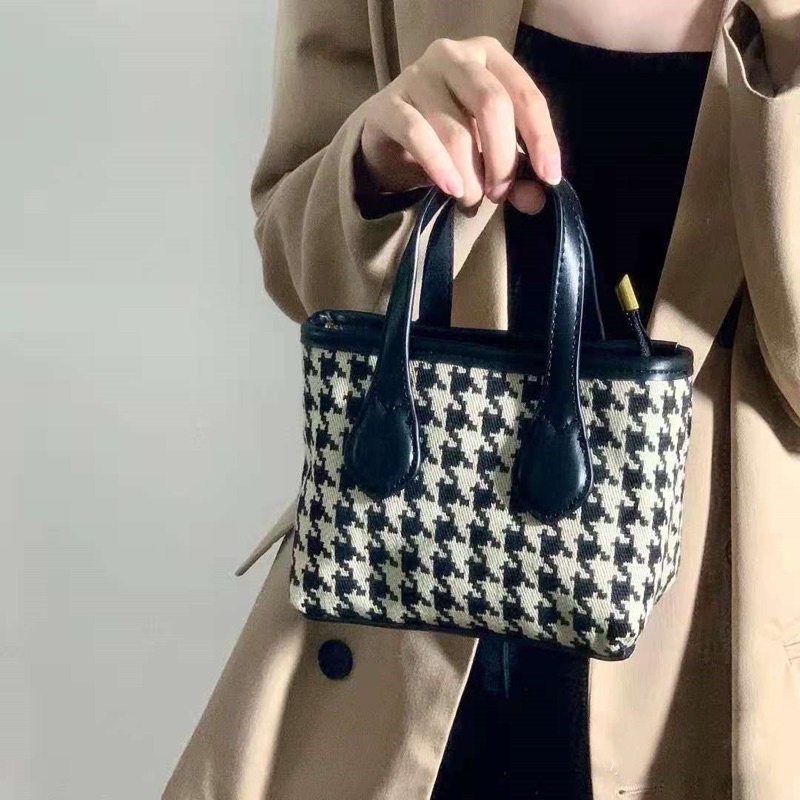 Túi Kẻ Caro Mini Phong Cách Hàn Quốc