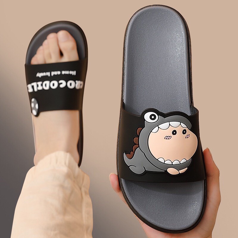 Dép Quai Ngang Cá Sấu CROCODILE Unisex Cao Su Siêu Mềm, cực kì dễ thương DP19-THESHE*