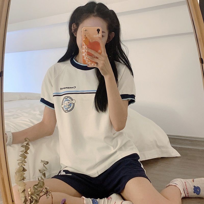 Cinnamoroll sanrio summer sports exercise suit Yugui dog JK uniform student soft sister short-sleeved shorts class uniform school uniform cute girl