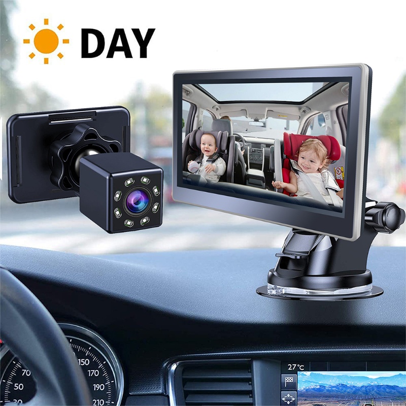 Ghế Ngồi Xe Hơi Gấp Gọn 5inch Xoay 360 Độ Tiện Dụng Cho Bé°Màn Hình Ghế Ngồi An Toàn Cho Bé Có Thể Điều Chỉnh Được