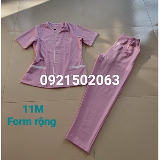Đồng phục thẩm mỹ viện, spa màu tím giá rẻ