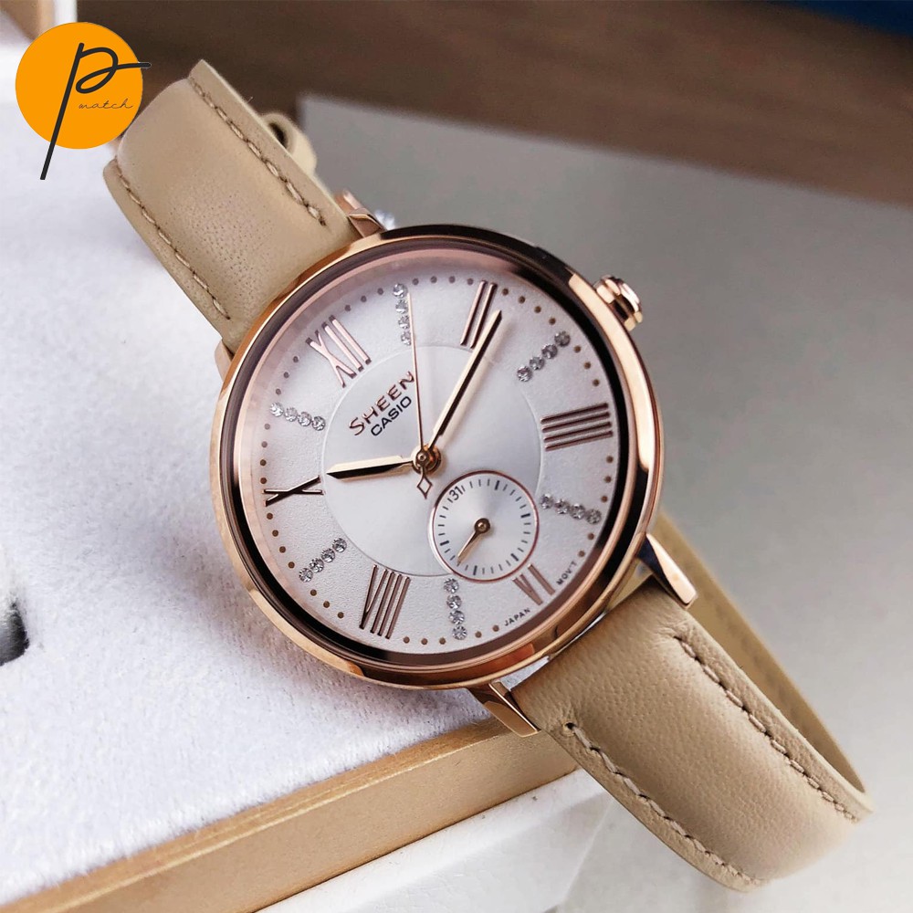 Đồng hồ Casio Nữ Sheen SHE-3066PGL kim rốn cực độc cho chị em