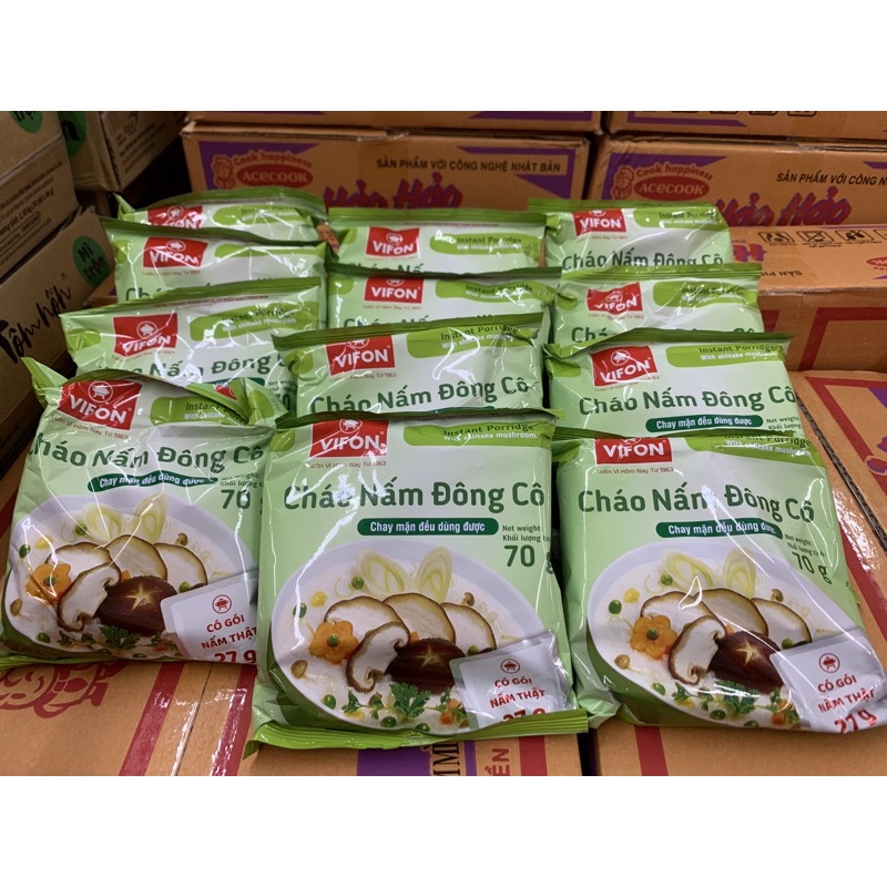 Cháo Nấm Đông Cô Chay 70gram - Hiệu VIFOM