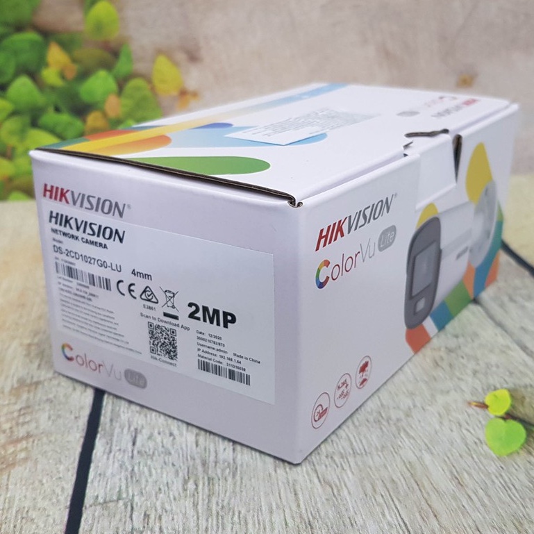 Camera ip PoE ngoài trời 2.0Mp Hikvision DS-2CD1027G0-LU đêm có màu, có mic thu âm - HÀNG CHÍNH HÃNG