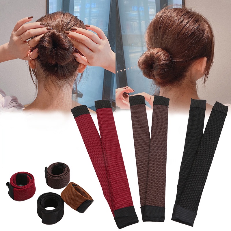 Dụng cụ búi tóc bằng xốp tạo kiểu DIY cho nữ tùy chọn màu sắc