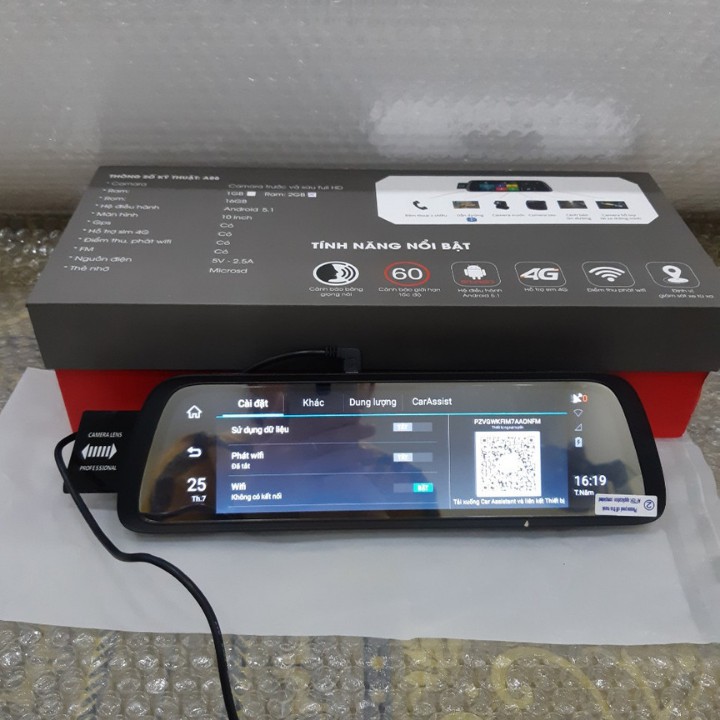 Camera Hành Trình Ô Tô (xe con) Dạng Gương 4G - Có Cam Sau - Có Cảnh Báo Làn Đường - Định Vị Giám Sát Từ Xa | BigBuy360 - bigbuy360.vn