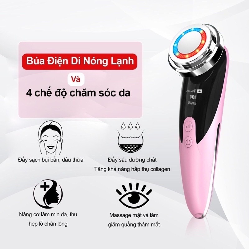 Máy Điện Di Đẩy Tinh Chất Massage Nâng Cơ Mặt, Máy Tẩy Trang