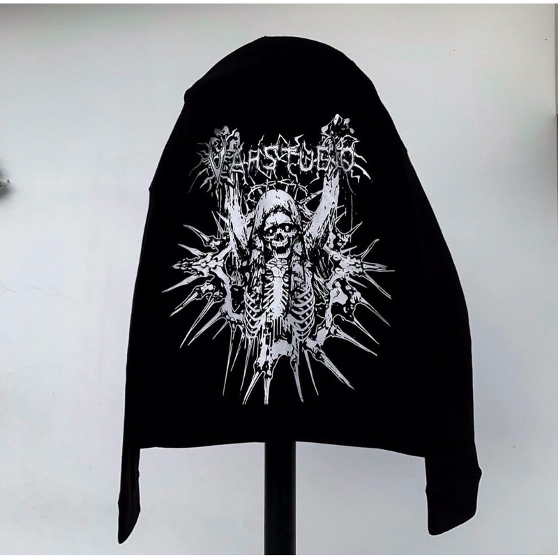 Áo Hoodie SKULL Form Rộng Oversize Unisex Vải Nỉ Bông - Yowol SG