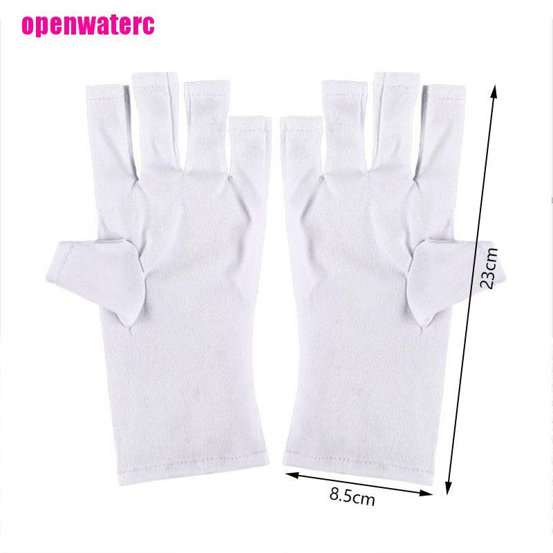 1 Đôi Găng Tay Chống Tia UV Không Ngón Có Đèn LED