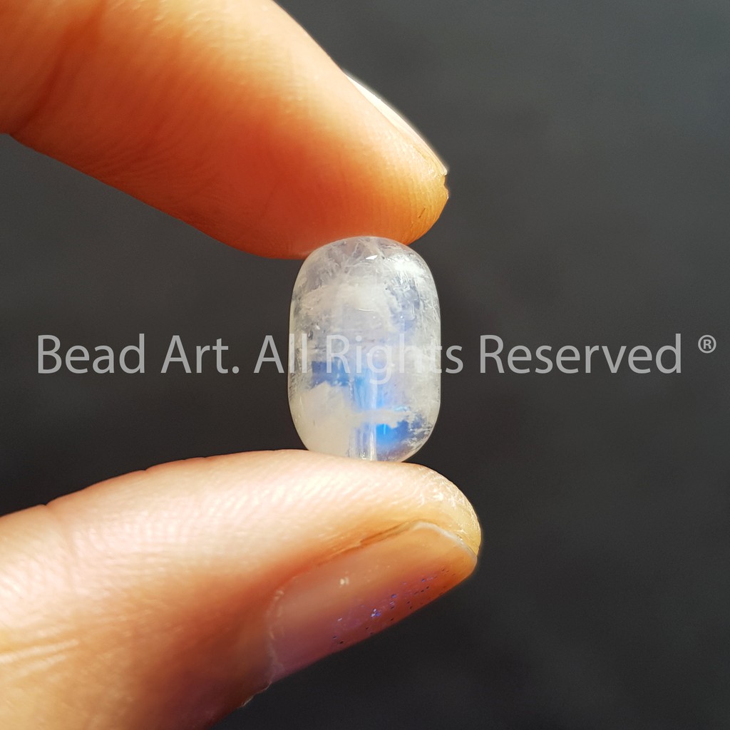 [1 Hạt] Lu Thống Đá Moonstone (Đá Mặt Trăng) Tự Nhiên Ánh Cầu Vồng Loại AAA, Đá Trang Sức, Phong Thuỷ