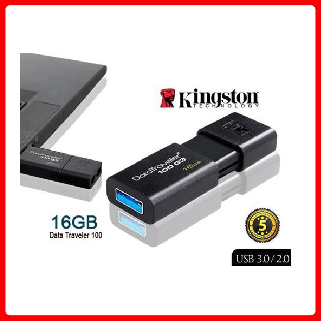 [Mã ELFLASH5 giảm 20K đơn 50K] USB 3.0 Kingston 16GB DT100G3 Chính Hãng | BigBuy360 - bigbuy360.vn