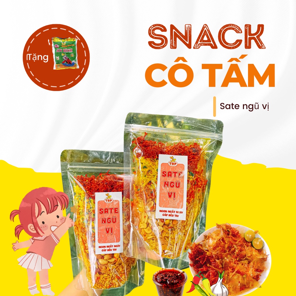 Bánh tráng sate ngũ vị mix bò khô khô gà kèm quất ngon ngất ngây Ăn vặt Sài Gòn/Snack Cô Tấm