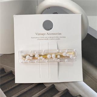 Kẹp tóc bằng Acrylic đính ngọc trai xinh xắn
