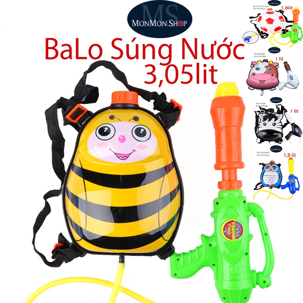 [Đồ chơi Súng Nước] Balo Súng Phun Nước chất liệu nhựa ABS dành cho trẻ em